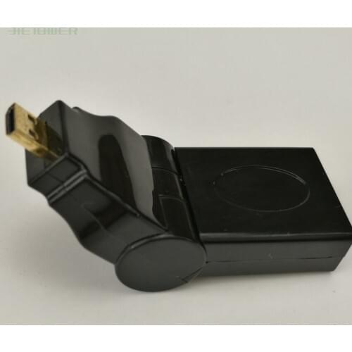 Micro HDMI Male To HDMI Female 180 Degree Rotating 90 Right Angle Adapter Convertor Cable for ASUS Tablet 100PCS