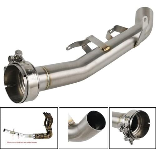 Motorcycle Muffler De-cat Mid Pipe for Kawasaki Z900 Z 900 2017 2018 2019 Eliminator Down Exhaust Pipe Motorbike Accessories