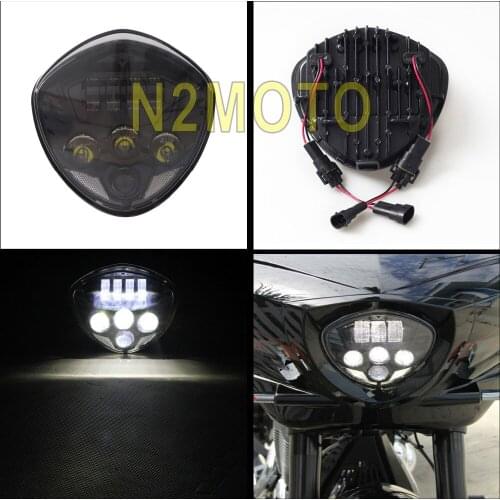 Motorcycles Victory Black LED headlight for Victory 10-16 Cross Models 07-16 Cruisers Motorcross Headlamp