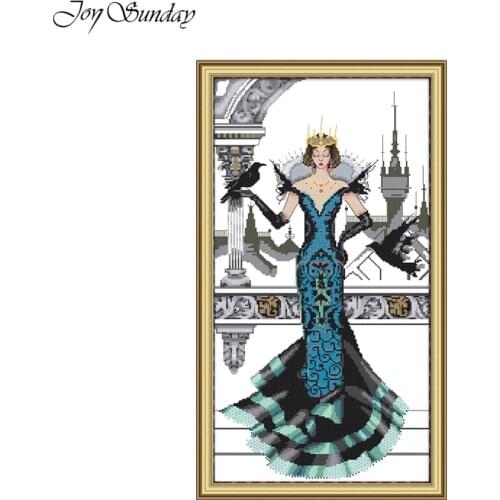 Counted Cross Stitch Kits Embroidery Sets Raven Queen Patterns DMC 11CT 14CT DIY Printed Aida Fabric Home Decor Needlework Sets