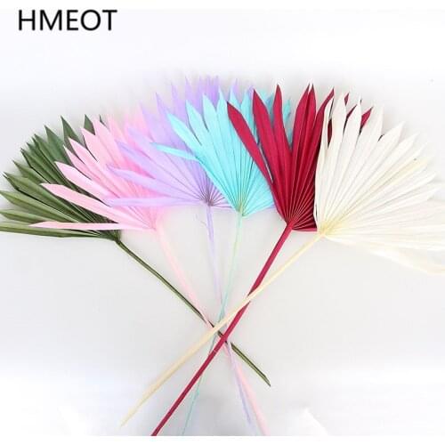 Natural Dried Flower Cattail Fan Plants Nordic Big Leaf Sunflower Palm Leaf Home Decor DIY Wedding Flower Arrangement Material