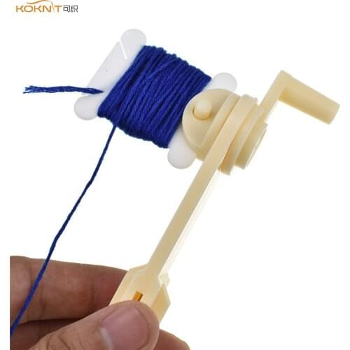 KOKNIT 1 Piece Plastic String Winder With 30pcs Embroidery Floss Bobbins Floss for Thread Storage Holder Winding Stitch DIY Tool
