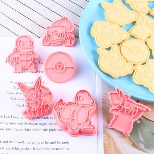 6Pcs/set Cookie Cutter Cookie Biscuit Mold Decorating Tools Cookie Stamp Plastic Christmas Cookie Cutter Baking Accessories