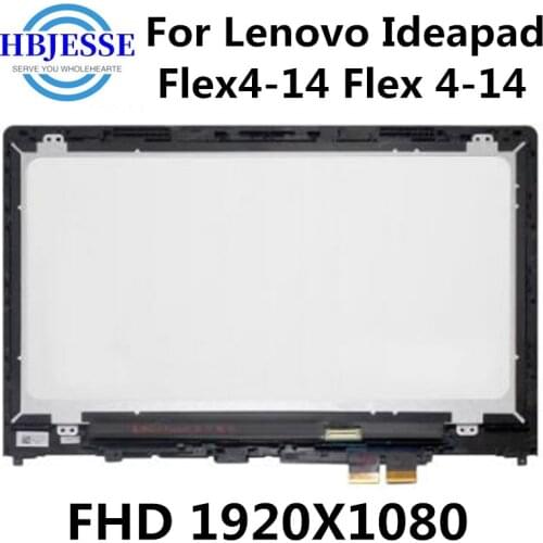 1080P OR 1366X768 LCD Touch Assembly WITH Frame for 14 inch Lenovo Ideapad Flex4 14 Flex 4-14 Flex 4 14 1470 1480 1435