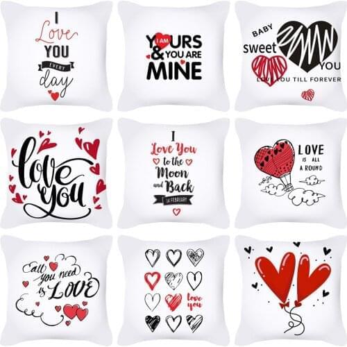 North Europe Simple Love Letter Valentines Day Gift Pillowcase Pillowcase Cushion Cover Home Decoration