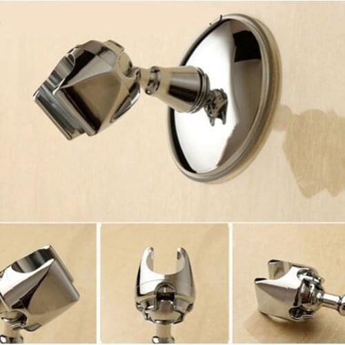 Universal Adjustable Hand Shower Holder Suction Cup Holder Full Plating Shower Rail Head Holder Bathroom Bracket Stable rotation