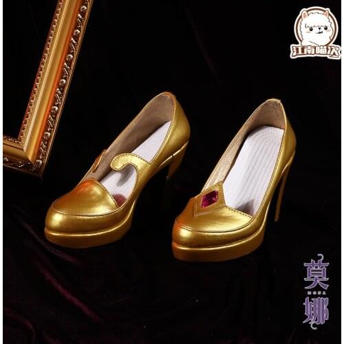 STOCK Amine Game Genshin Impact Mona Shoes Game Character Cosplay Shoes Size 36-39 2021 New