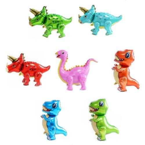 1pcs Large 4D Walking Dinosaur Foil Balloons Animal Dinosaur Birthday Forest Party Decoration Kids Supplies Boy Toys Air Globos