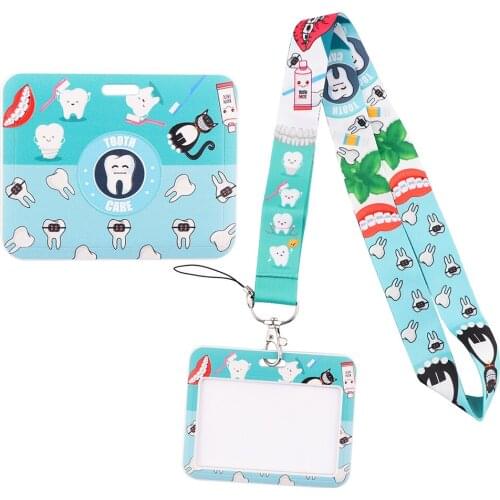 1pcs ZF3034 Tooth Care Bank Credit Card Holder Wallet Bus ID Name Work Card Holder For Dentist Doctor Card Cover Business Card