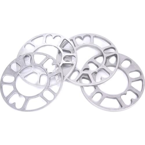 2PCS Universal Alloy 3mm 5mm 8mm 10mm Aluminum Wheel Spacer Shims Plate