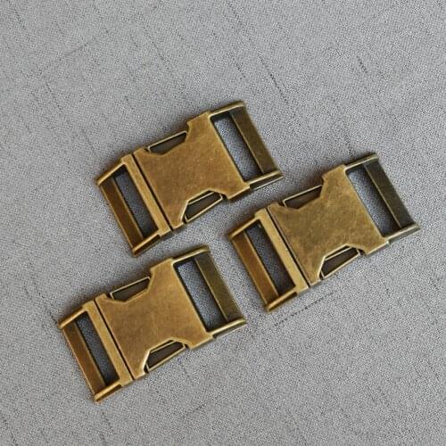 20 Pcs/Lot 25mm Antique Brass Metal Quick Side Release Buckles for DIY Out Door Luggage Dog Collar Buckle Belt Accessories