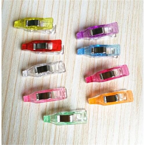 20pcs Multi Color Plastic Clips Fabric Clamps Job Foot Case Patchwork DIY Hemming Sewing Tools Sewing Accessories 2.7*0.7*0.4cm
