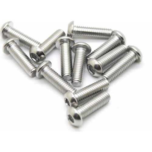4pcs 304 stainless steel plate hex head cap screws mushroom head hexagonal bolts M6*65mm CPC240