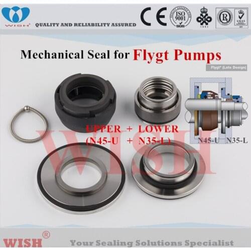 45/35mm upper (N)+ lower (N) mechanical seal /Flygt and Grindex pump code 2201.430/2201.320/2201.480/2201.590/2201.690