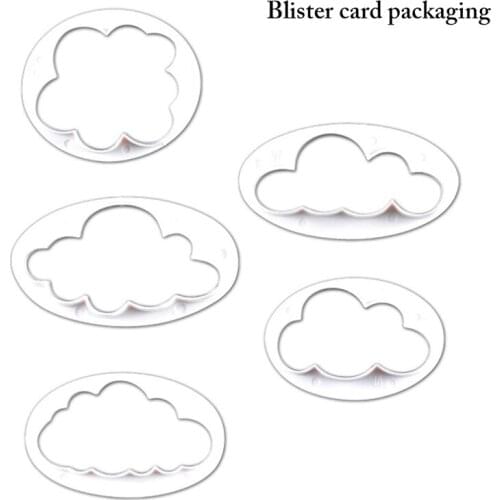 5PCS/Set Cloud Shape Cookie Cutter DIY Universal Cloud Fondant Cookie Cutter Biscuit Mold for Cake Decorating Tools