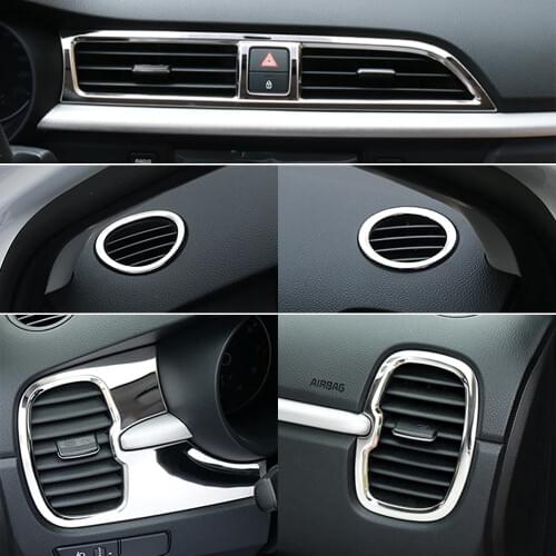 Car Accessories ,Stainless Steel Interior Upgrade Air Condition outlet decoration circle cover For Kia Rio K2 4 2017 2018