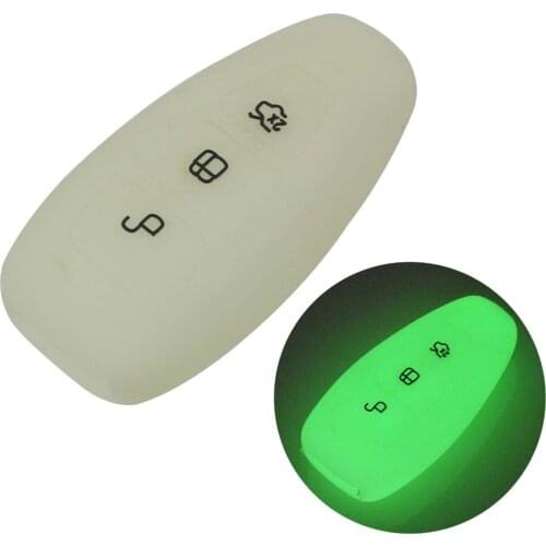 Car Silicone Key Shell Case Cover 3 Buttons For Ford Focus 2 3 4 ST Mondeo MK3 MK4 Fiesta Fusion Kuga C-Max Ecosport Titanium