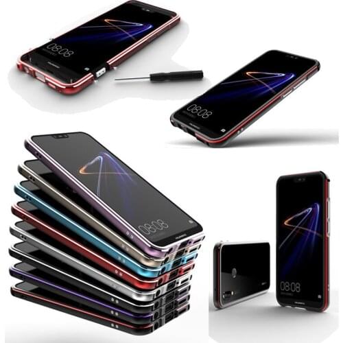 Huawei P20 Lite P20Lite Bumper Luxury Metal Frame Bumper Case Cover for Huawei Nova 3E Nova3E P20 Lite Aluminum Shell Cover