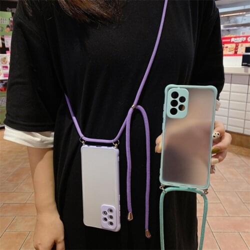 Lanyard Phone Case for Xiaomi Mi POCO X3 Redmi Note 10 Pro Crossbody Lens Protection Cover for Redmi 8A 9A 9C Note 8 9S Pro