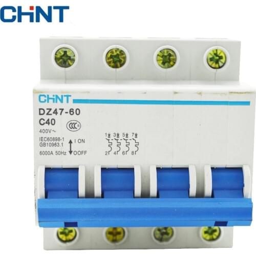 CHINT DZ47-60 40A Miniature Circuit Breaker Micro Circuit Breaker 4P C40