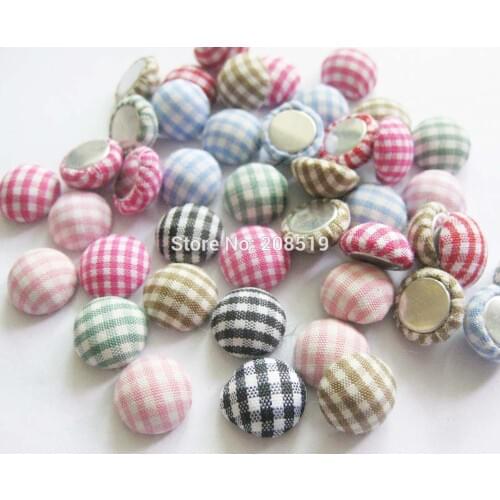 CL0006 covered buttons for hairclips 12mm round flatbact buttons DIY craft supplies mix 100pcs randomly