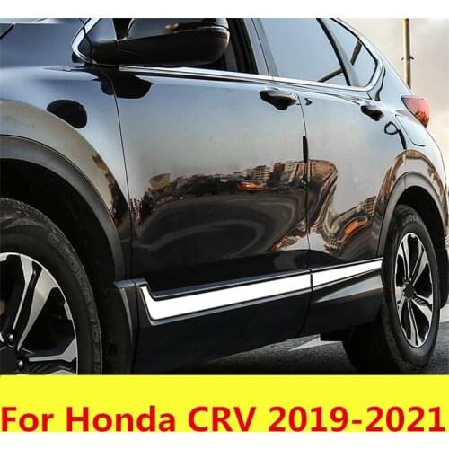For Honda CRV 2019 2020 5th CR-V Modified special exterior side skirt anti-collision strip decoration car door bright strip