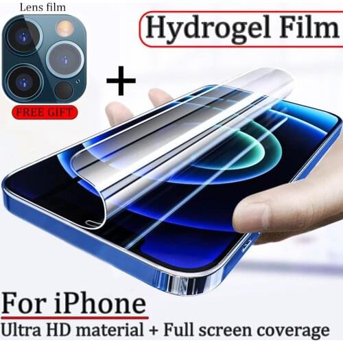 Full Cover Hydrogel Film For iPhone 6S 7 8 Plus Screen Protector For iPhone12Pro MAX X XR XS 11Pro Max 12Pro 6 S 128GB Not Glass