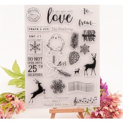 Hot selling Loving Fawn transparent clear stamp / silicone seal roller stamp DIY scrapbook album / card production