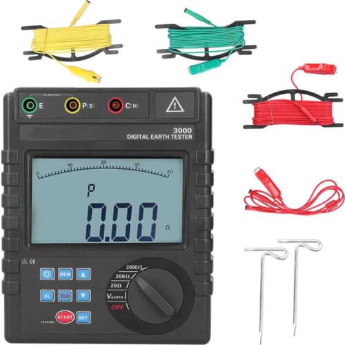 Megger ETCR3000 0.01 TO 2000 Digital Earth Ground Resistance Meter High Accuracy Earth Resistance Tester Resistance Meter