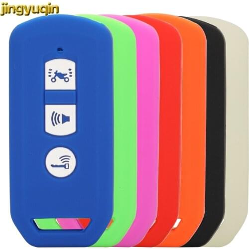 Jingyuqin 30pcs Remote Motorcycles Key Silicone Case Cover Protection For Honda PCX 3 Buttons No Logo