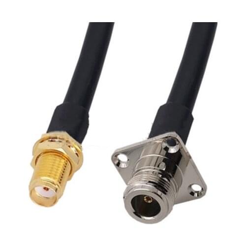 RG58 Cable SMA Female to N Female Flange Connector WiFi Antenna Extension Pigtail jumper cable
