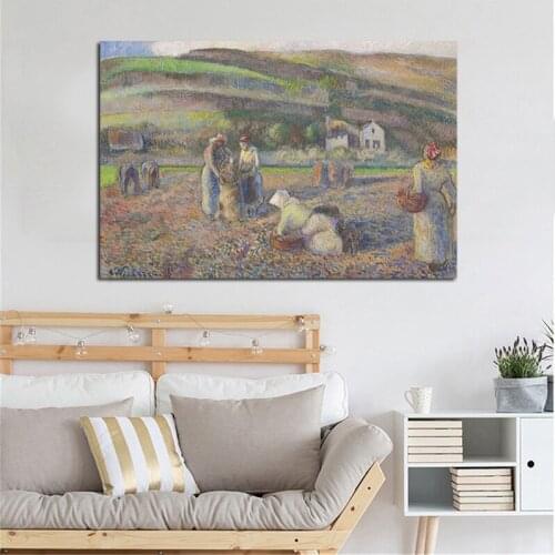 Camille Pissarro Bumper Harvest Wall Art Canvas Painting Posters Prints Modern Painting Wall Pictures For Living Room Home Decor