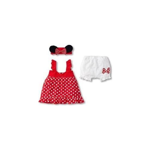 Baby girls minie mouse romper kids toddler clothes set