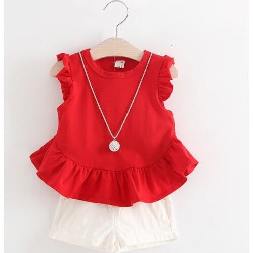 Baby Kids Girls Summer Clothes Set Girls Fashion Tops+shorts 2pcs Tracksuits Girl Newborn Party Outfit Toddler Jogging Clothing