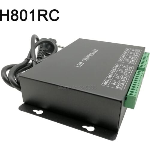 H801RC 8 Ports Slave LED Pixel Controller Work with Computer Network or Marster Controller(H803TV or H803TC) Drive 8192 Pixels