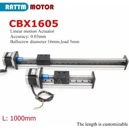 CBX1605 CNC Linear Guide Stage Rail Motion Slide 1000mm Table Ball Screw linear actuator