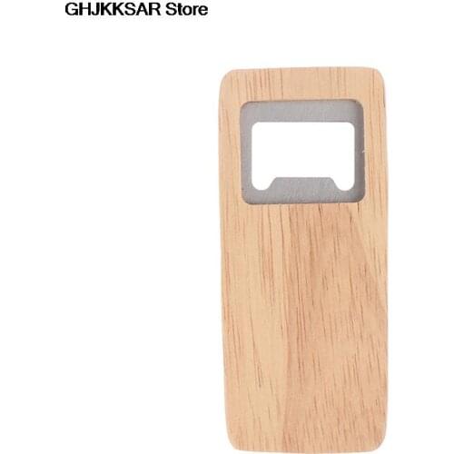 Fashion Bottle Opener Simple Jar Bottle Wrench Creative Wood Multifunction Square-shaped Can Opener Kitchen Tool HOT