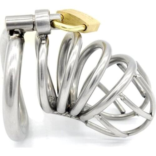 Real Stainless steel Cock Cage Male Chastity Device chastity Belt Penis cage 224-2