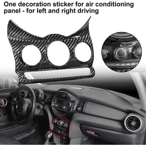 AC Control Panel Sticker Decorative Anti-scratch Carbon Fiber UV Protection Car Interior Sticker for BMW Mini F55 F56 F57