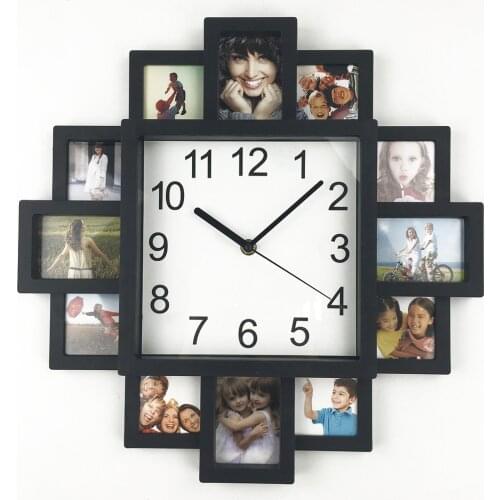 DIY Photo Frame Clock New DIY Wall Clock Modern Design Plastic Art Pictures Clock Unique Klok Home Decor Horloge Decoration