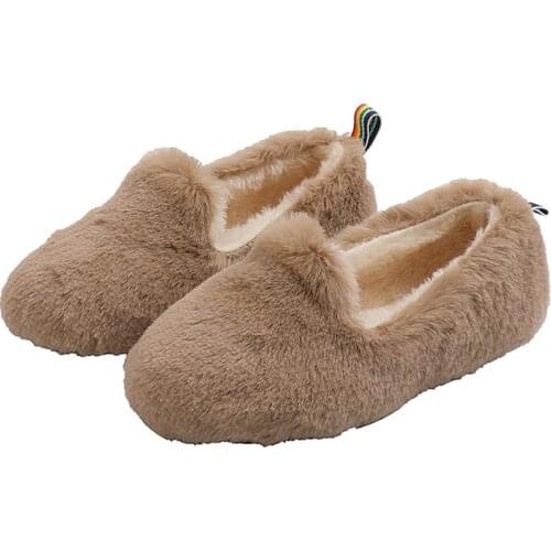2021 Winter New Childrens Cotton Shoes Baby Warm Peas Shoes Warm Flats Casual Fashion Home Shoes 23-36 for Boys and Girls Hot