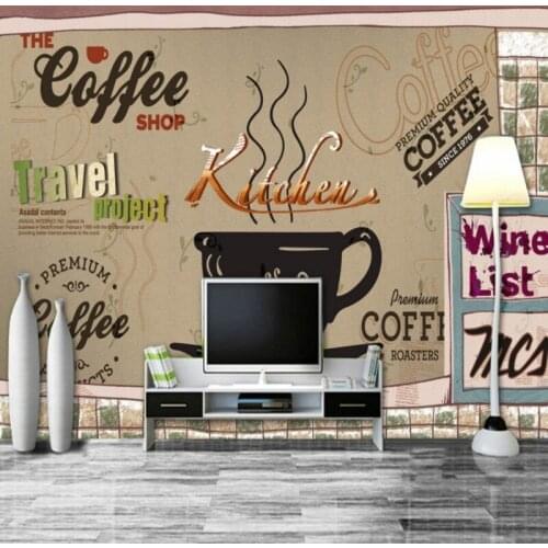 Dropship Colomac Restaurant Wallpaper 3D Cafe Rustic Style Kitchen Wallpaper 3d Mural Bedroom Papel Tapiz Para Pared Moderno