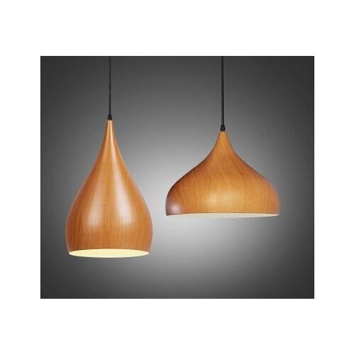 Promotion of North and Europe style Pendant Lights retro garden personalized originality lamp wood grain aluminum LU808163