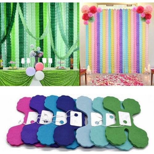 3m Party Flower Paper Garland DIY Craft Baby Shower Wedding Party Home Decorations Paper Streamer Tissue Hanging Bunting Garland