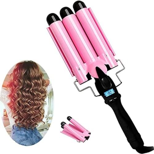 Electric Hair Curling Iron 3 Tube Curler Wave Barrel Hair Curler Fast Heating Professional Hair Waver Styling Tool For Women
