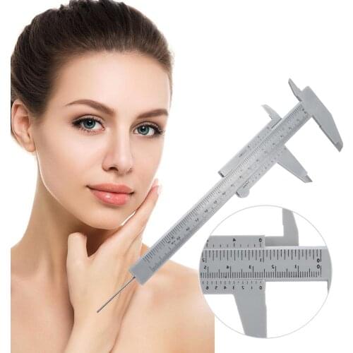 5PCS Portable 150MM Plastic Eyebrow Measuring Vernier Caliper Tattoo Microblading Caliper Ruler Permanent Makeup Measurement