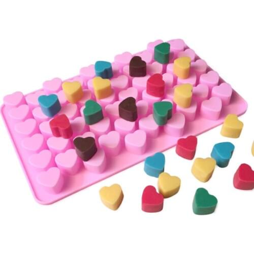 Silicon chocolate molds heart shape 55 holes silicone cake mold ice tray jelly moulds soap mold cake bakeware tools LX9336