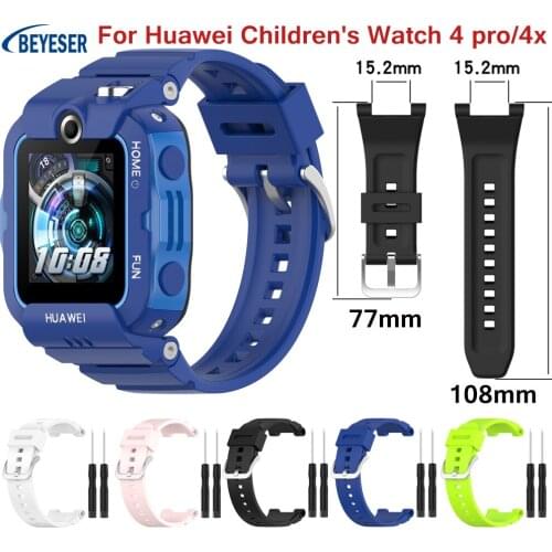 Silicone Strap For Huawei Childrens Watch 4 Pro Bracelet For Huawei Watch 4x Replacement Wristband Accessories New