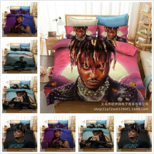 Juice Wrld Home Textile Pillow Case 3D Bed Linen Duvet Covers Comforter Bedding Sets Bed Set Home Decor Bedding