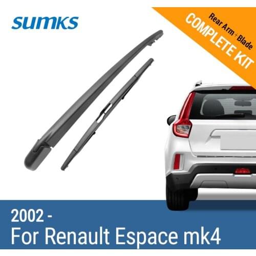 SUMKS Rear Wiper & Arm for Renault Espace mk4 2002 2003 2004 2005 2006 2007 2008 2009 2010 2011 2012 2013 2014